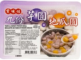 赏味佳 九份 【芋圆地瓜圆】鲜芋仙甜品专用成品 台湾进口 不添加防腐剂 400g